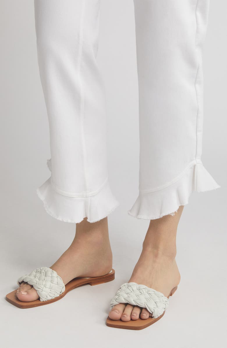 Hue Ruffle Denim Skimmer Leggings, Alternate, color,