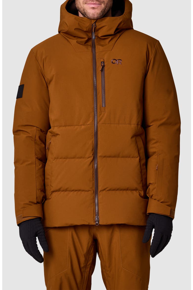 Snowcrew 700 Fill Power Down Hooded Jacket, Main, color, PECAN