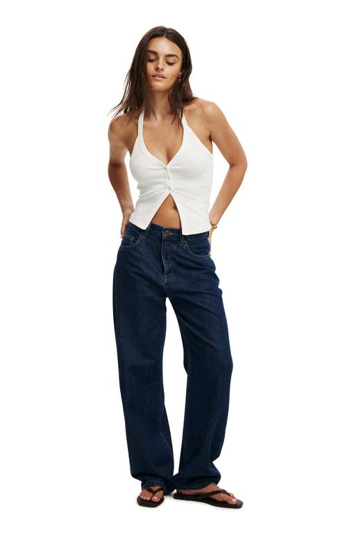 Cotton On Alexa Button Front Halter In Vintage White