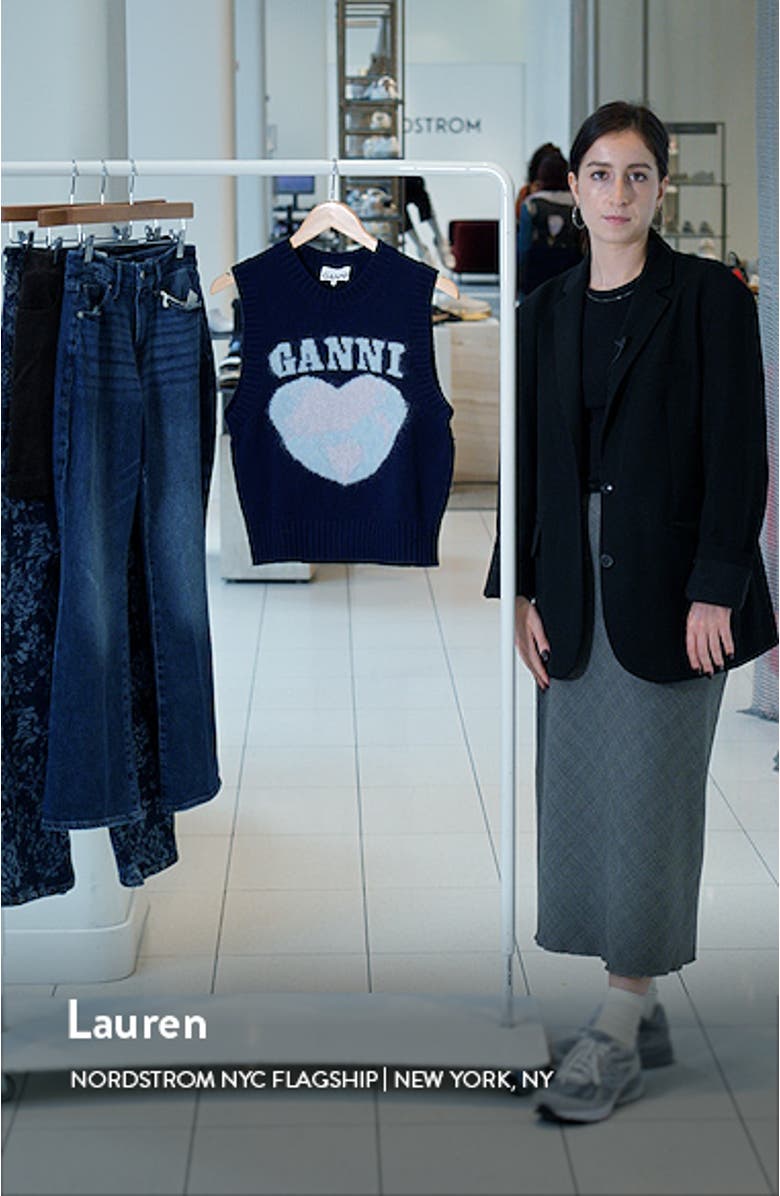 Heart Graphic Wool Blend Sweater Vest, sales video thumbnail