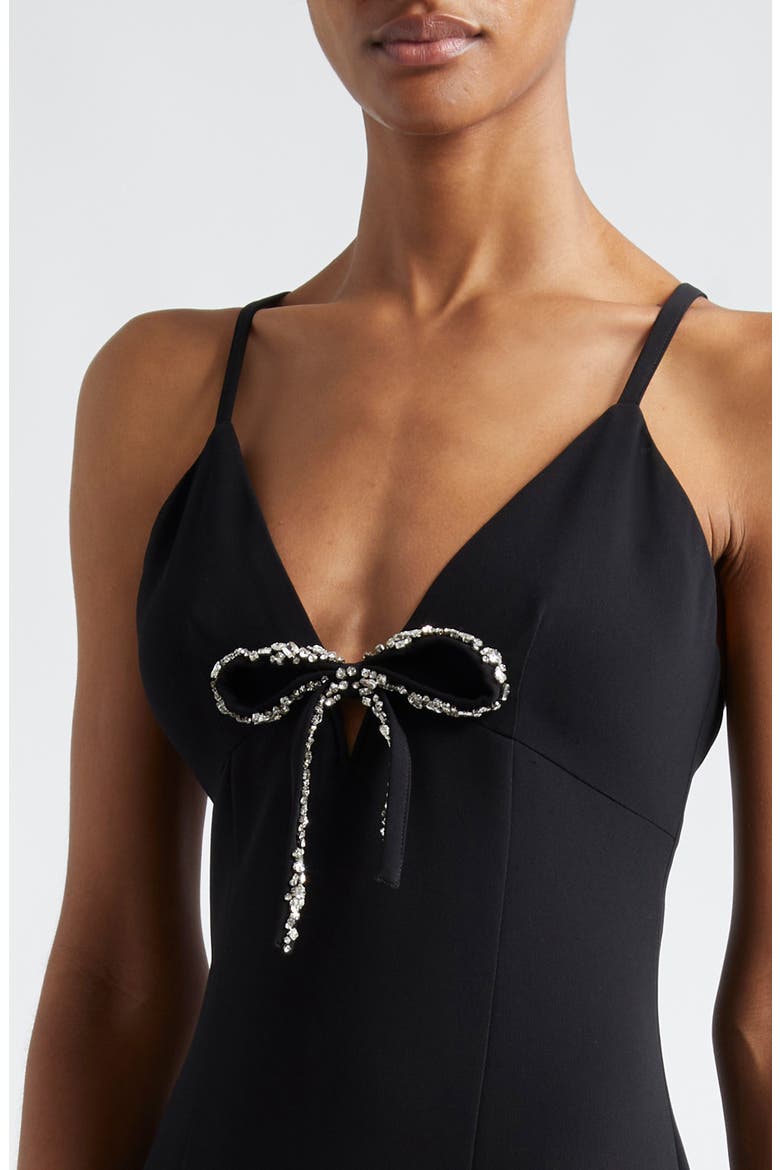 Adele Sleeveless Bow Gown, Alternate, color, BLACK