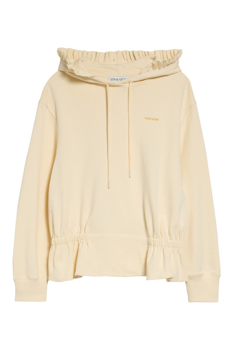 Ruffled Hoodie, Alternate, color, BUTTERCREAM