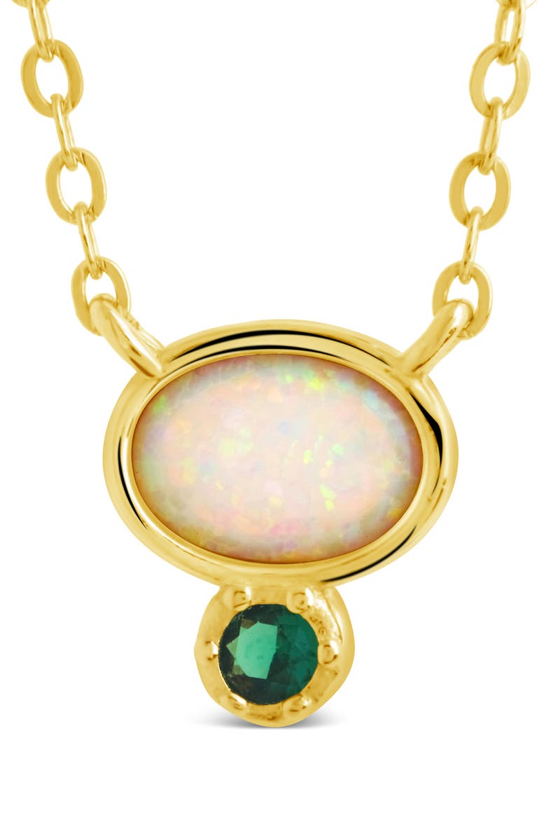 Sterling Forever Lana Opal & Crystal Pendant Necklace, Alternate, color, Gold