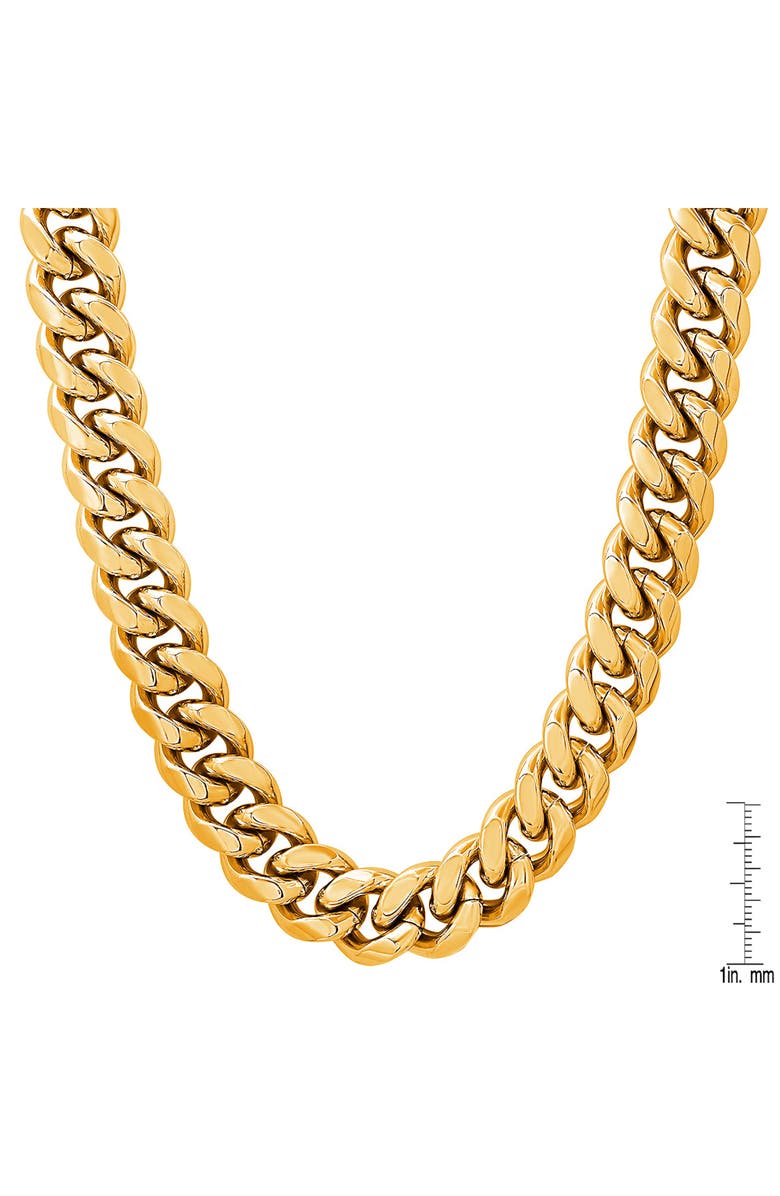 HMY JEWELRY Curb Chain Necklace, Alternate, color, Gold