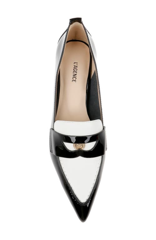 L Agence L'agence Maelys Pointed Toe Penny Loafer In Multi