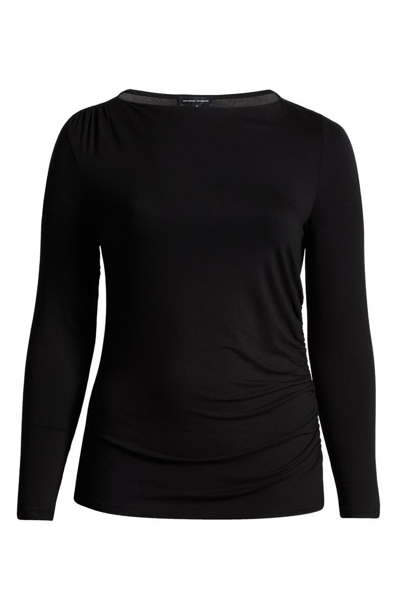 Universal Standard Louise Boatneck Long Sleeve Stretch Jersey Top, Alternate, color, 