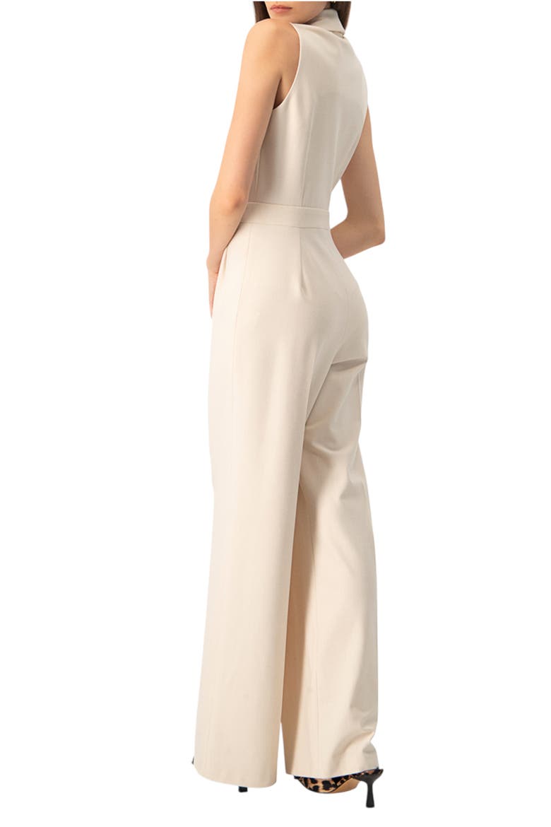 Double Breasted Shawl Collar Jumpsuit, Alternate, color, Natural