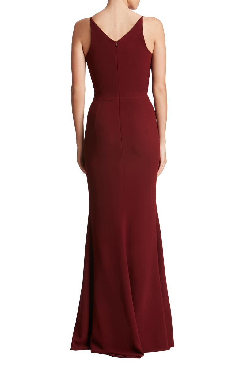 Iris Slit Crepe Gown
