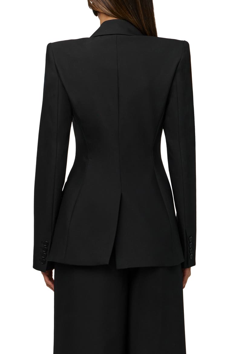One-Button Blazer, Alternate, color, BLACK