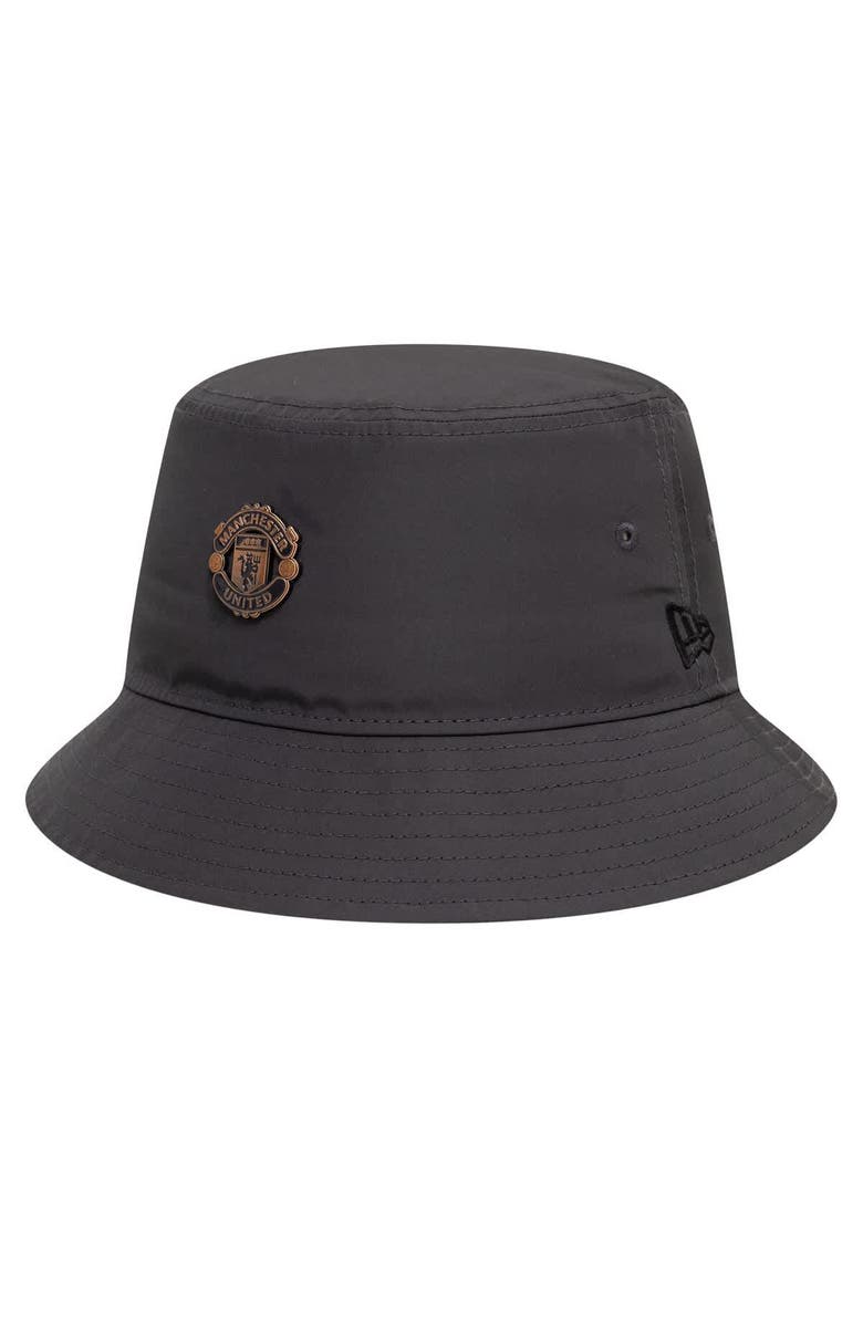 New Era Men's New Era Gray Manchester United Bronze Bucket Hat, Alternate, color,