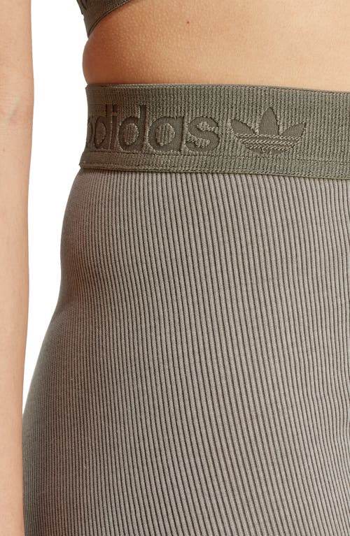Adidas Originals Adidas Rib Bike Shorts In Gray