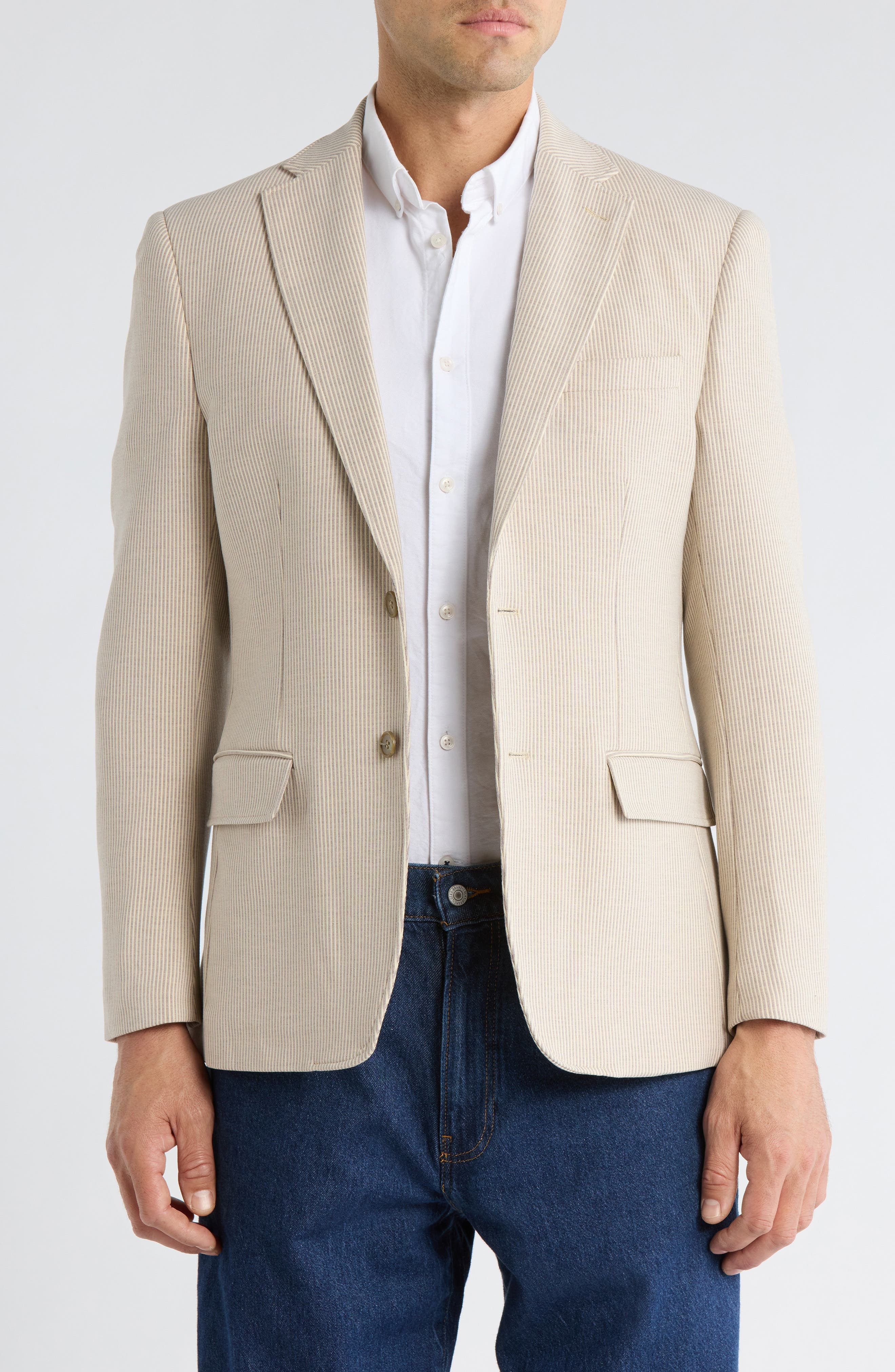Lucky Brand Heather Stripe Sport Coat