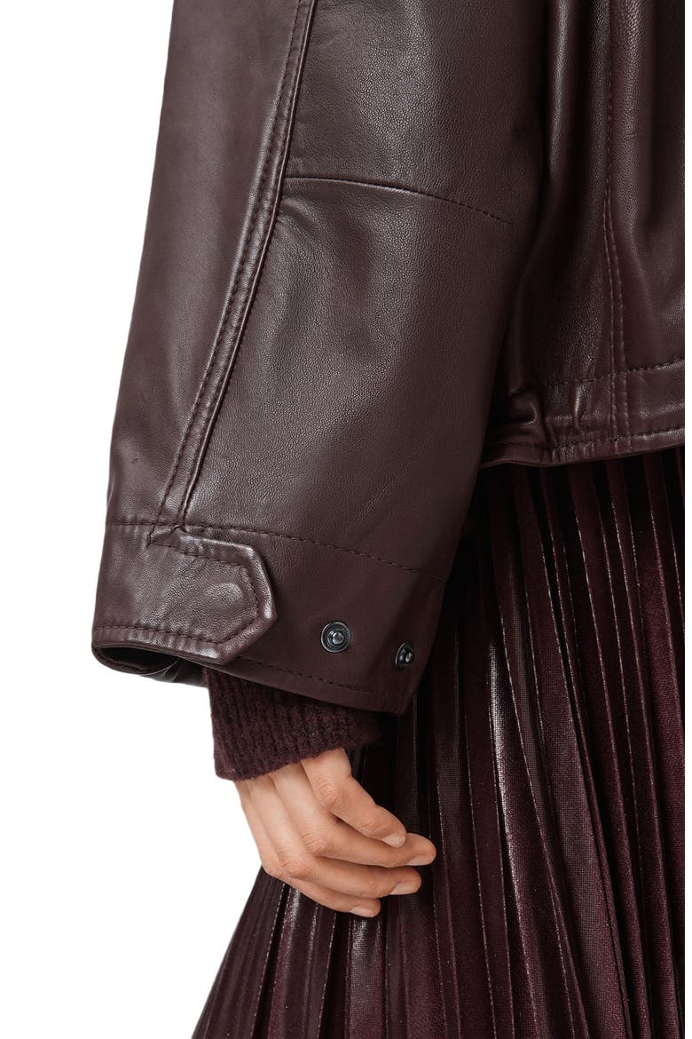 Clay Leather Jacket, Alternate, color, OXBLOOD RED
