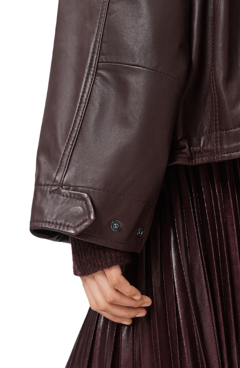 AllSaints Clay Leather Jacket, Alternate, color, Oxblood Red