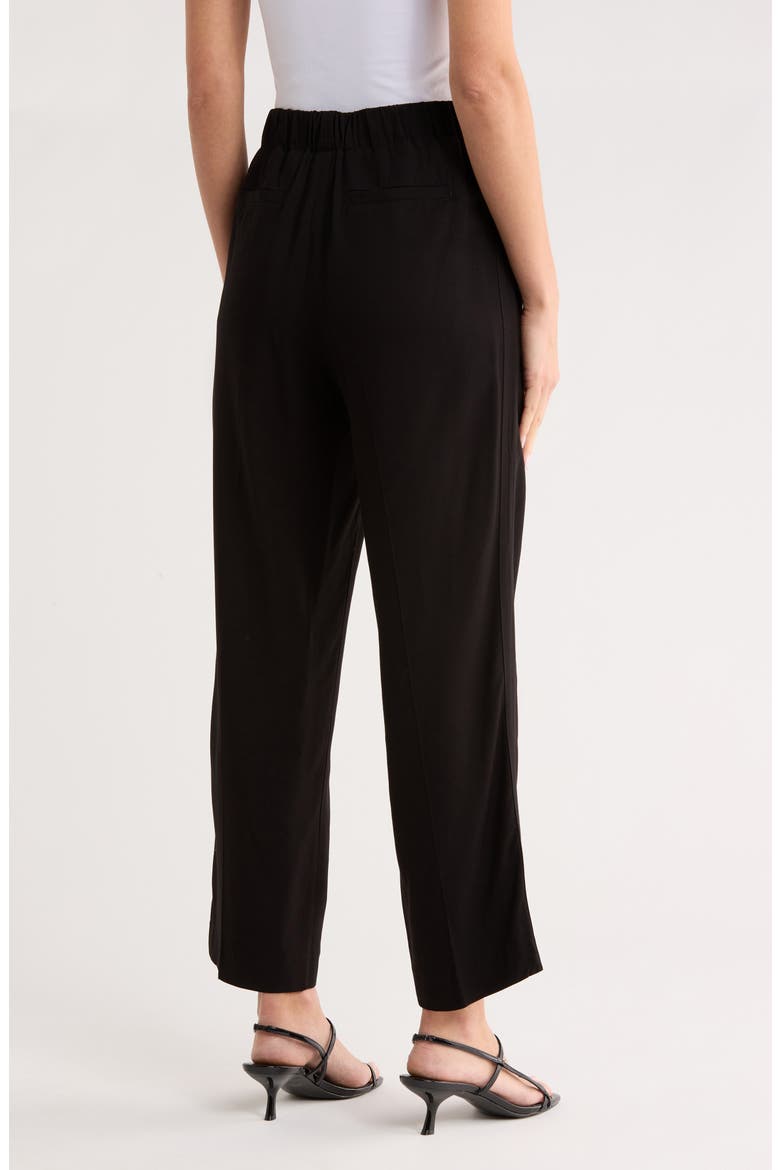 Pleated Cropped Pants, Alternate, color, BLACK