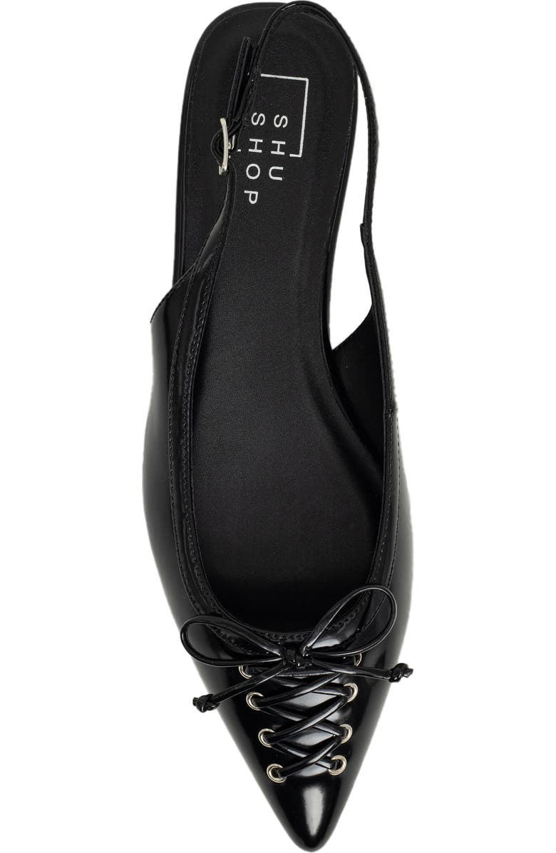 SHUSHOP Amy Slingback Flat, Alternate, color, Black