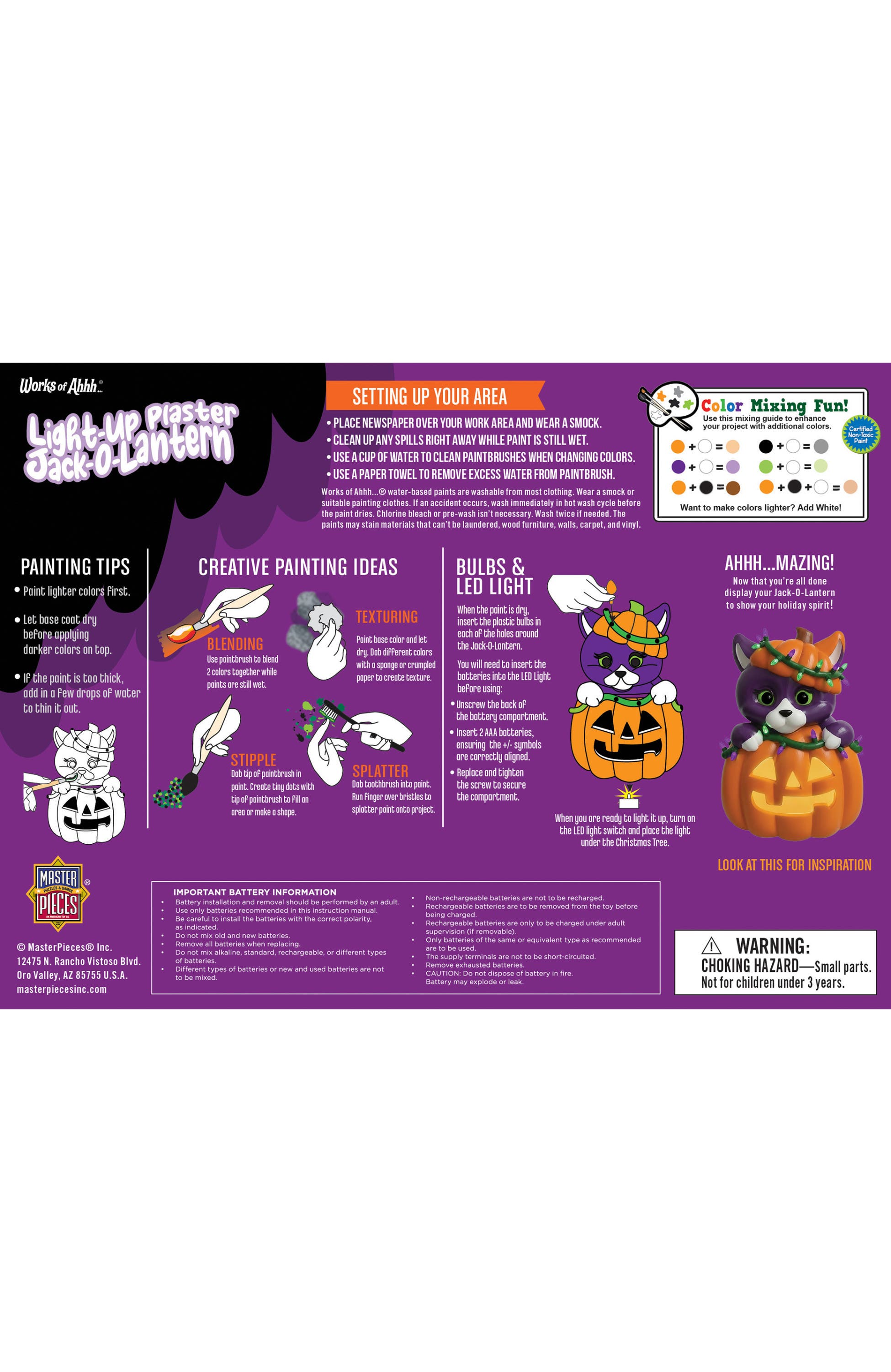 Works of Ahhh... Jack-O-Lantern Light-Up Plaster Kit | Nordstrom