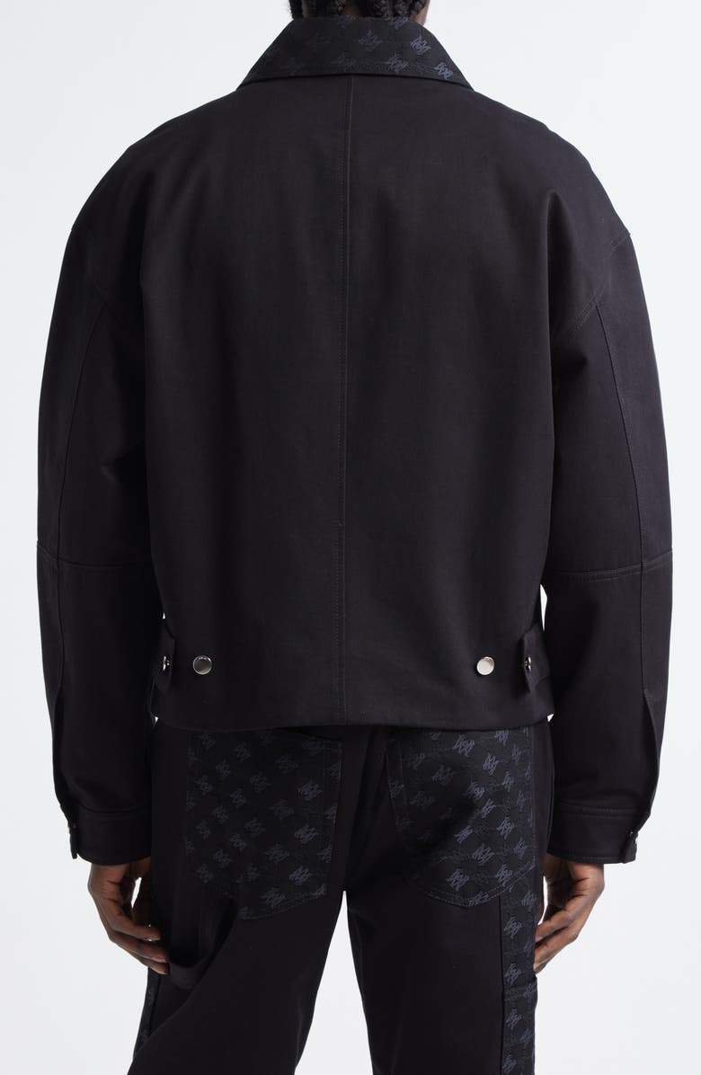 AMIRI MA Quad Jacquard Cotton & Wool Work Jacket, Alternate, color, Black