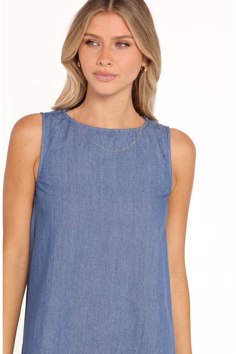 Nicklin Shift Minidress, Alternate, color, DENIM