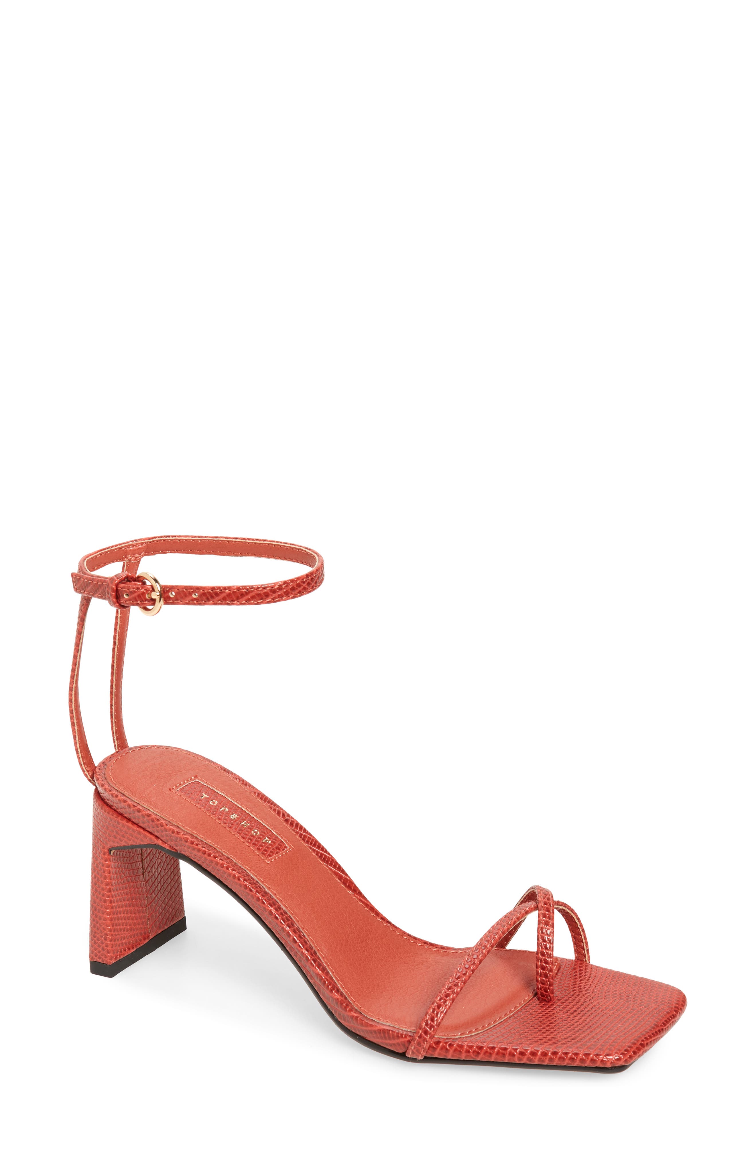 Nature Strappy Block Heel Sandal, Main, color, RUST
