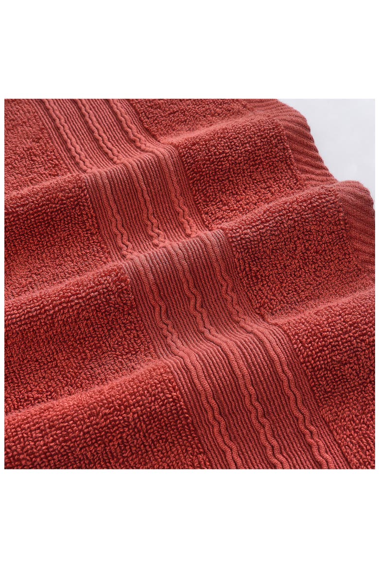 Yarn Dyed Jacquard/Solid Towel 6-Piece Set - Ophelia Stone, Alternate, color, CLAY