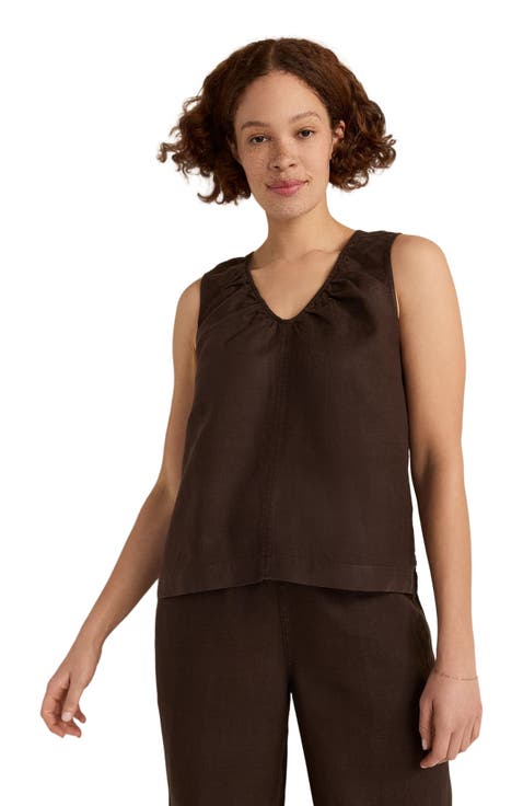 Linen U-Neck Tank
