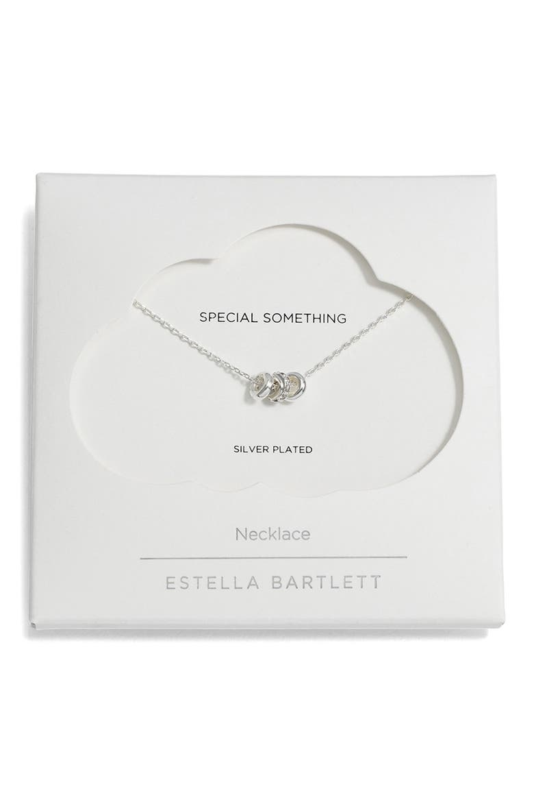 Triple Ring Pendant Necklace, Alternate, color, SILVER