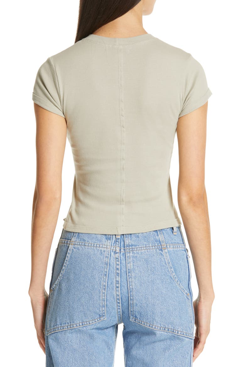 Print Lapped Tee, Alternate, color, DUST GREY