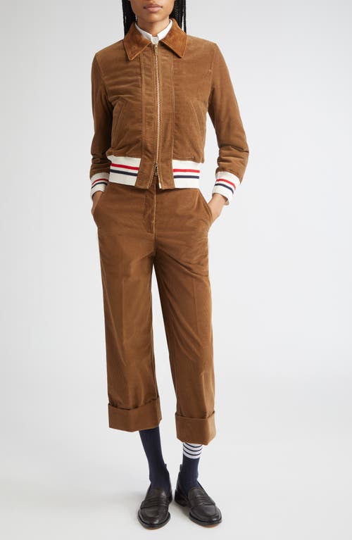 Thom Browne Belt Loop Casual Pants In Brown