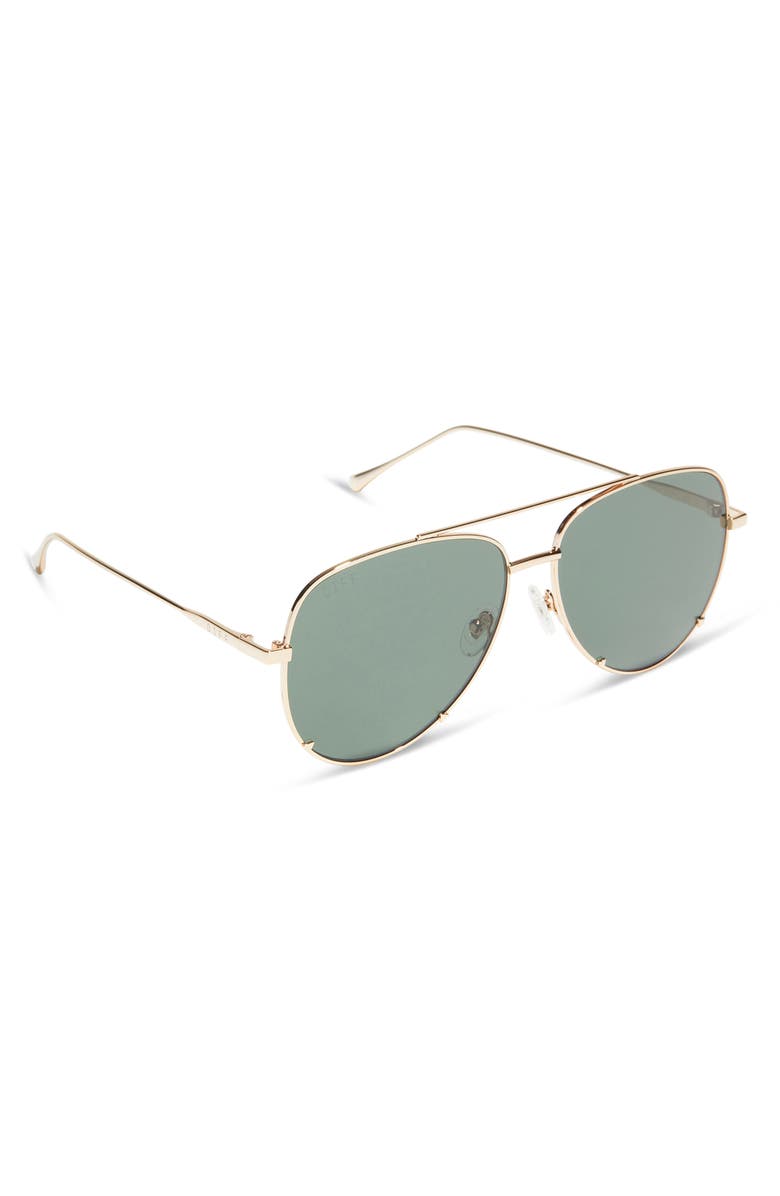 DIFF 63mm Scarlett Aviator Sunglasses, Alternate, color, Gold G15