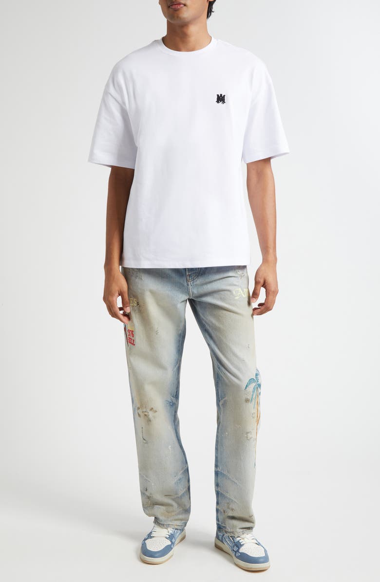 AMIRI MA Skater Embroidered T-Shirt, Alternate, color, White