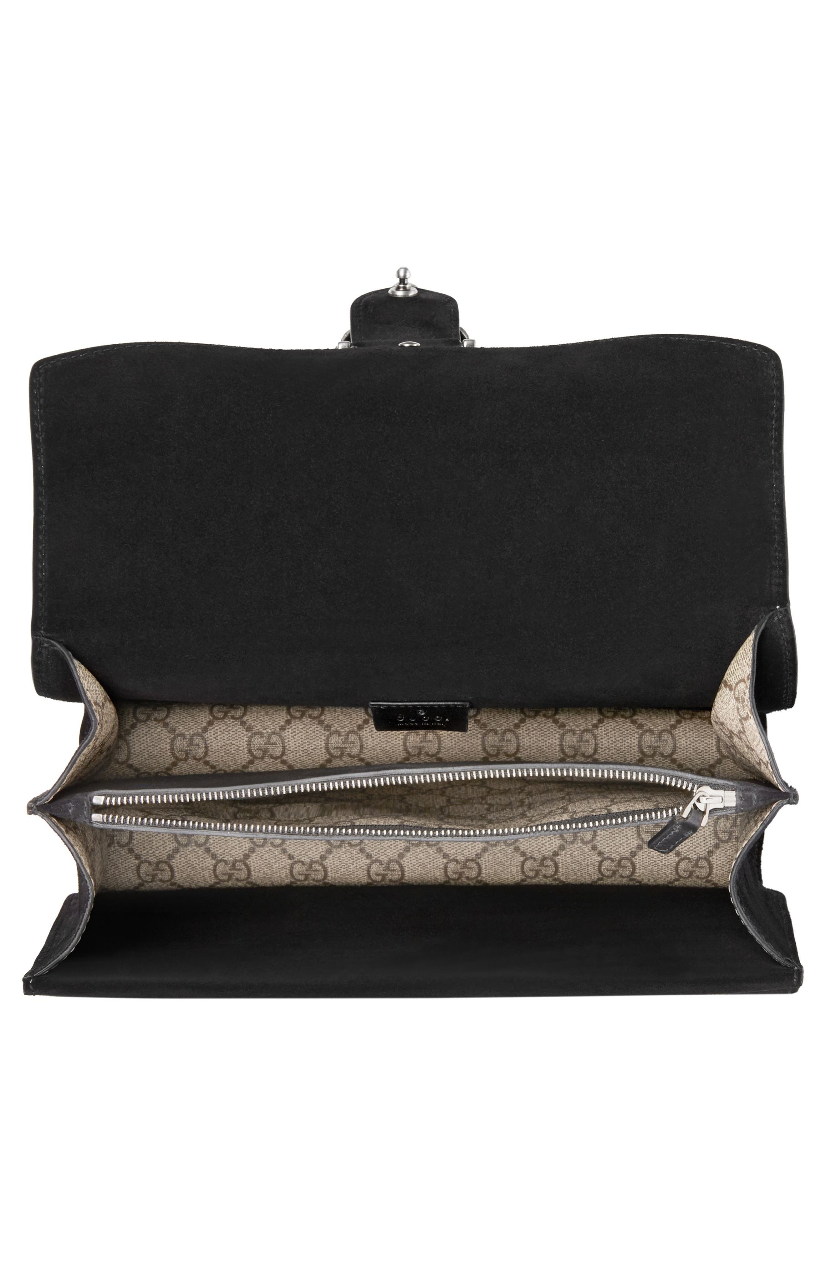 Gucci Small Canvas & Suede Shoulder Bag, Alternate, color, 