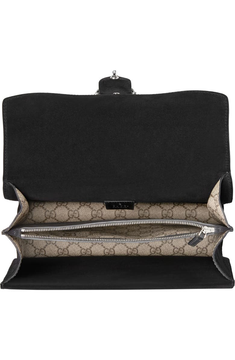 Gucci Small Canvas & Suede Shoulder Bag, Alternate, color,