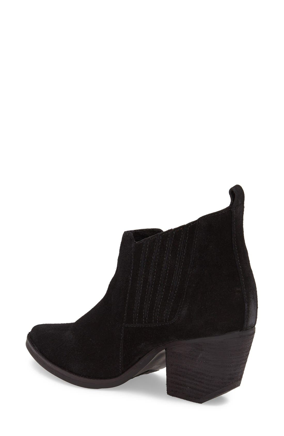 'Eve' Suede Bootie, Alternate, color, BLACK SUEDE