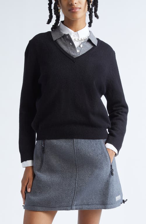Sandy Liang Wesley Layered Effect Sweater In Black