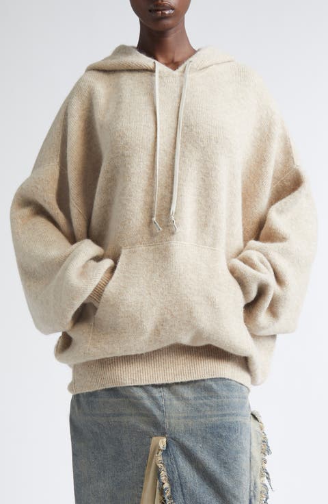 Hun Alpaca & Wool Blend Sweater Hoodie