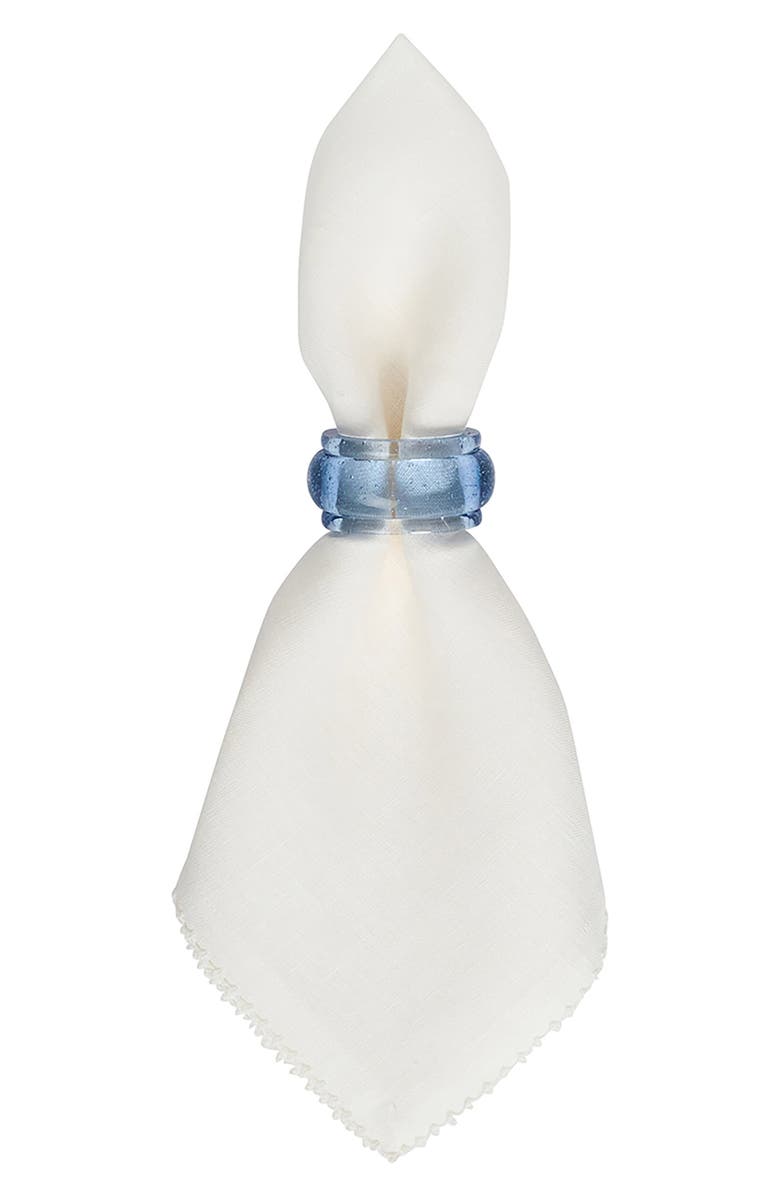 Juliska Provence Set of 4 Napkin Rings, Alternate, color, Chambray