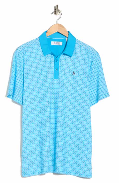 Original Penguin Layered Windowpane Print Knit Polo