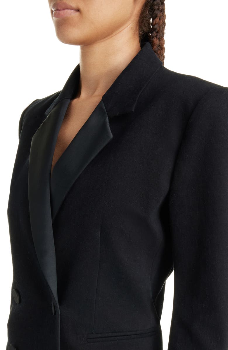 Isabel Marant Hasta Cotton Blend Crop Tuxedo Jacket, Alternate, color, 