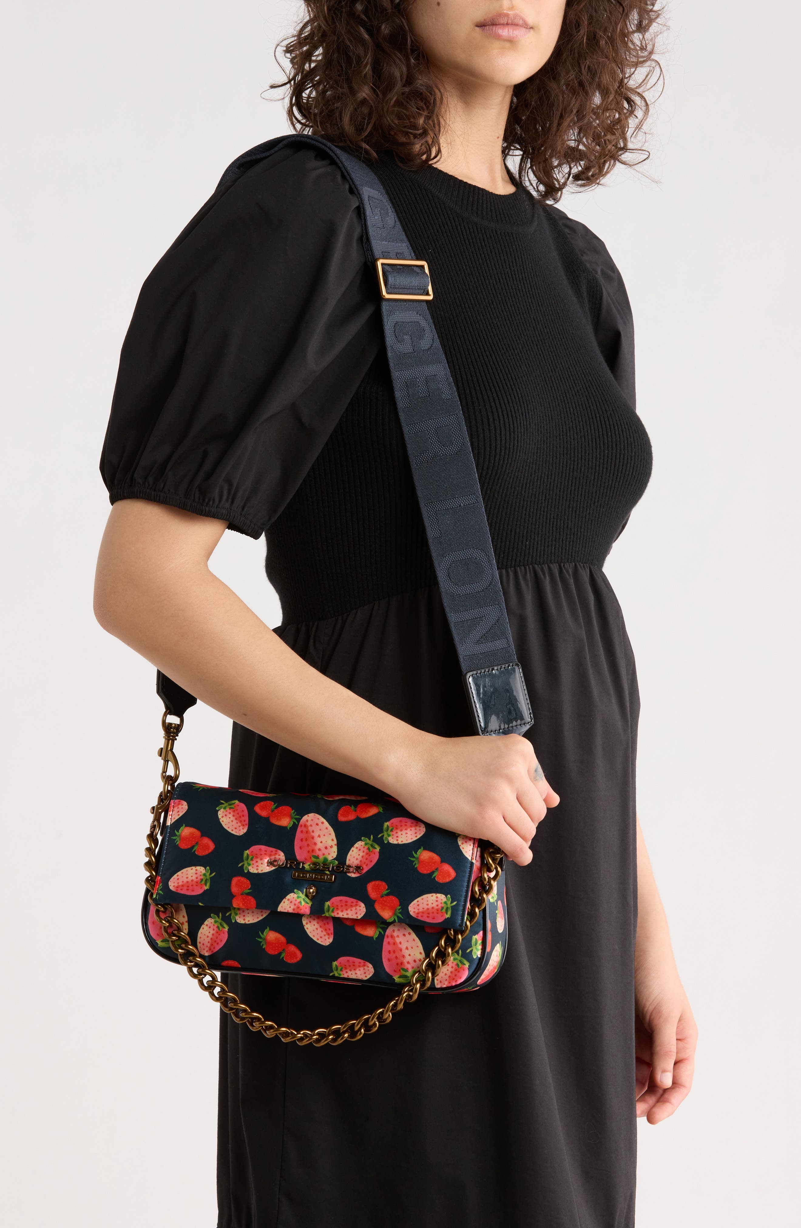 Kurt Geiger London Portobello Flap Shoulder Bag, Alternate, color, Blue