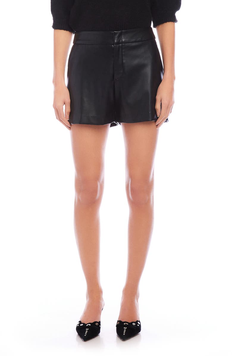 FIFTEEN TWENTY Modern Faux Leather Shorts, Main, color, 