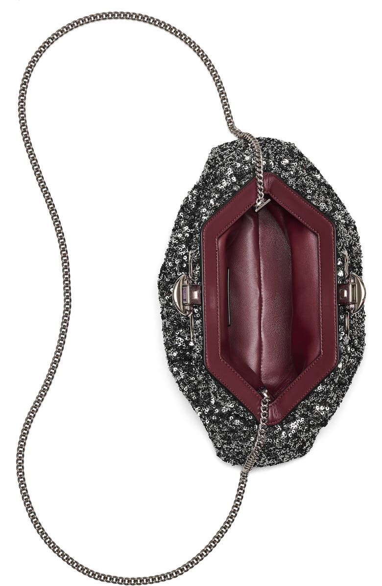 Marc Jacobs THE SMALL CLAW CLIP CLUTC, Alternate, color, Silver