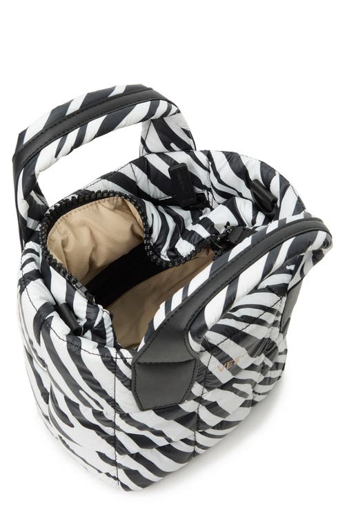 Veecollective Mini Porter Zebra Stripe Tote In Zebra