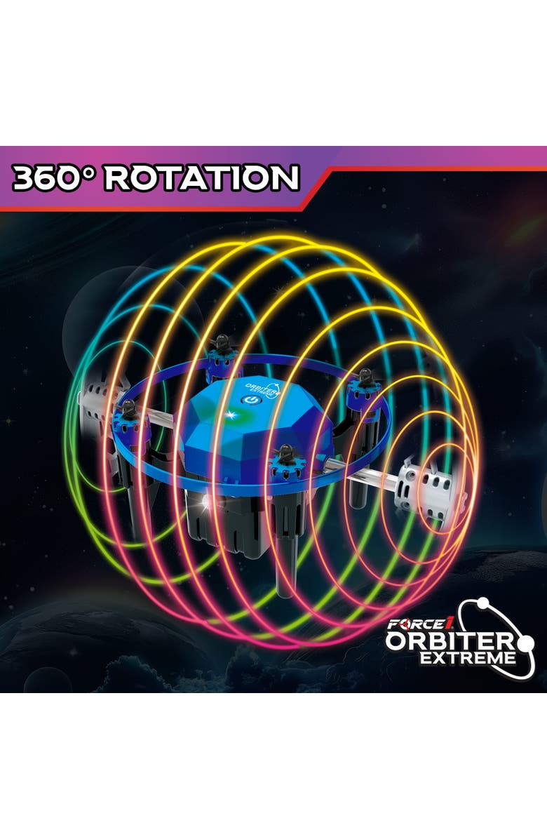 Force1 Obiter Extreme RC Aerial Drone with 360 Spins, Alternate, color, Blue