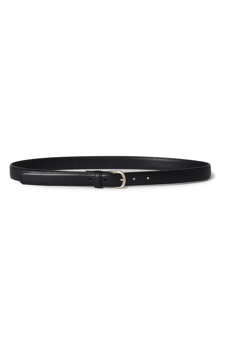 Janessa Leoné Zana Leather Belt, Alternate, color, Black
