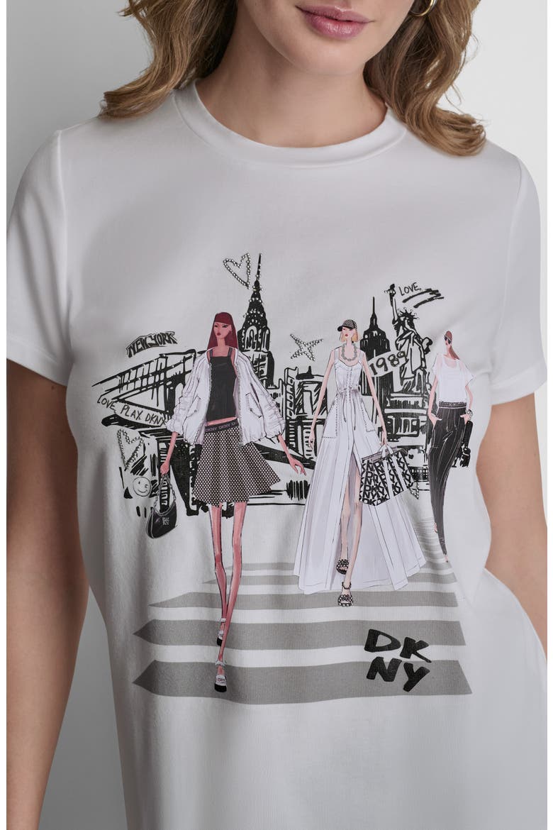 NYC Icons Cotton Blend Graphic T-Shirt, Alternate, color, WHITE