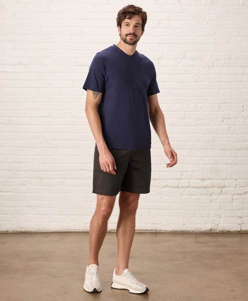 Pact Organic Cotton Featherweight Slub V-neck Tee In Eclipse