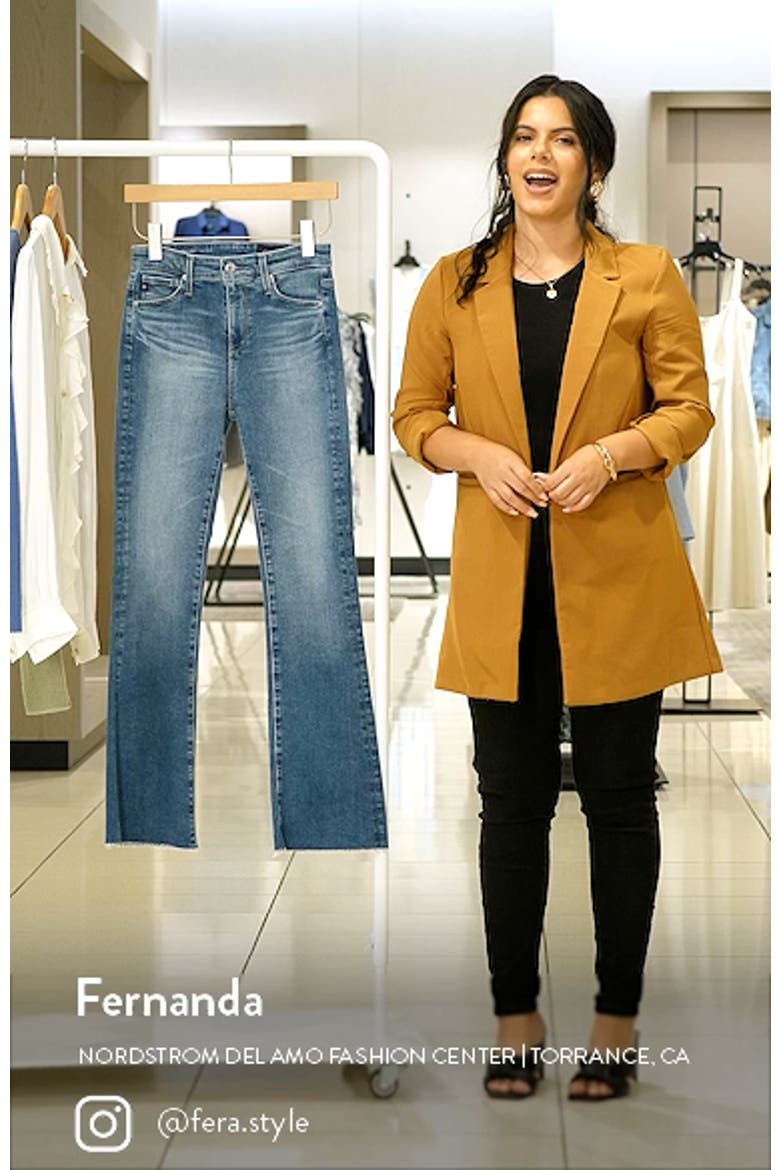 Farrah High Waist Fray Hem Bootcut Jeans video