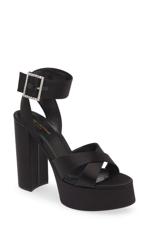 YSL ベージュ ストラップサンダル ヒール12cm サンローラン 35