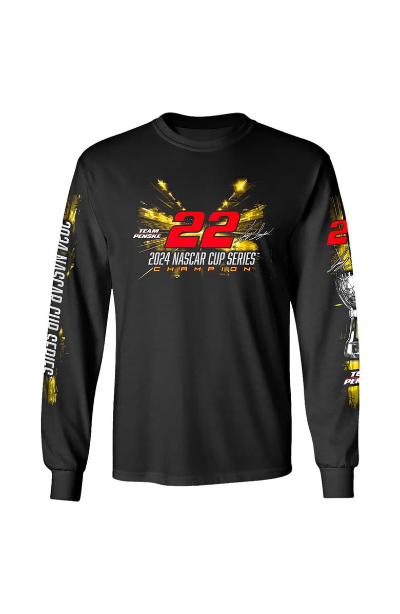 TEAM PENSKE Men's Team Penske Black Joey Logano 2024 NASCAR Cup Series Champion Long Sleeve T-Shirt, Alternate, color, Black